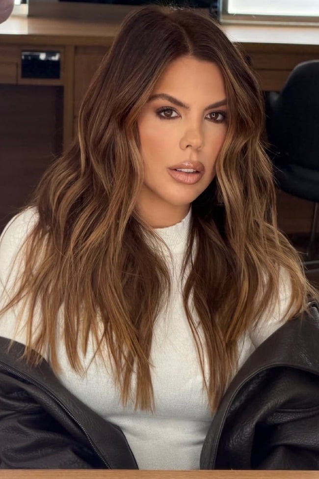 Cinnamon Toffee Brunette With Caramel Balayage Cinnamon Toffee Brunette With Caramel Balayage — Caramel Brown Hair
