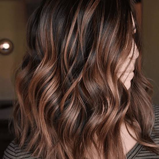 Collarbone Medium Brown With Highlights Collarbone Medium Brown With Highlights — Caramel Brown Hair