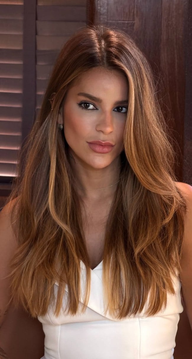 Chestnut Brown With Caramel Balayage Chestnut Brown With Caramel Balayage — Caramel Brown Hair