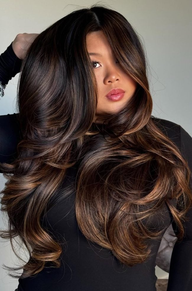 Chocolate Brown With Caramel Face-Framing Chocolate Brown With Caramel Face-Framing — Caramel Brown Hair