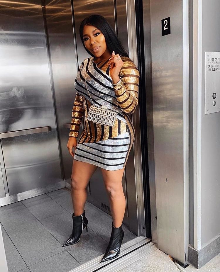 Metallic striped sequin knit mini dress Metallic striped sequin knit mini dress — Casino Outfits