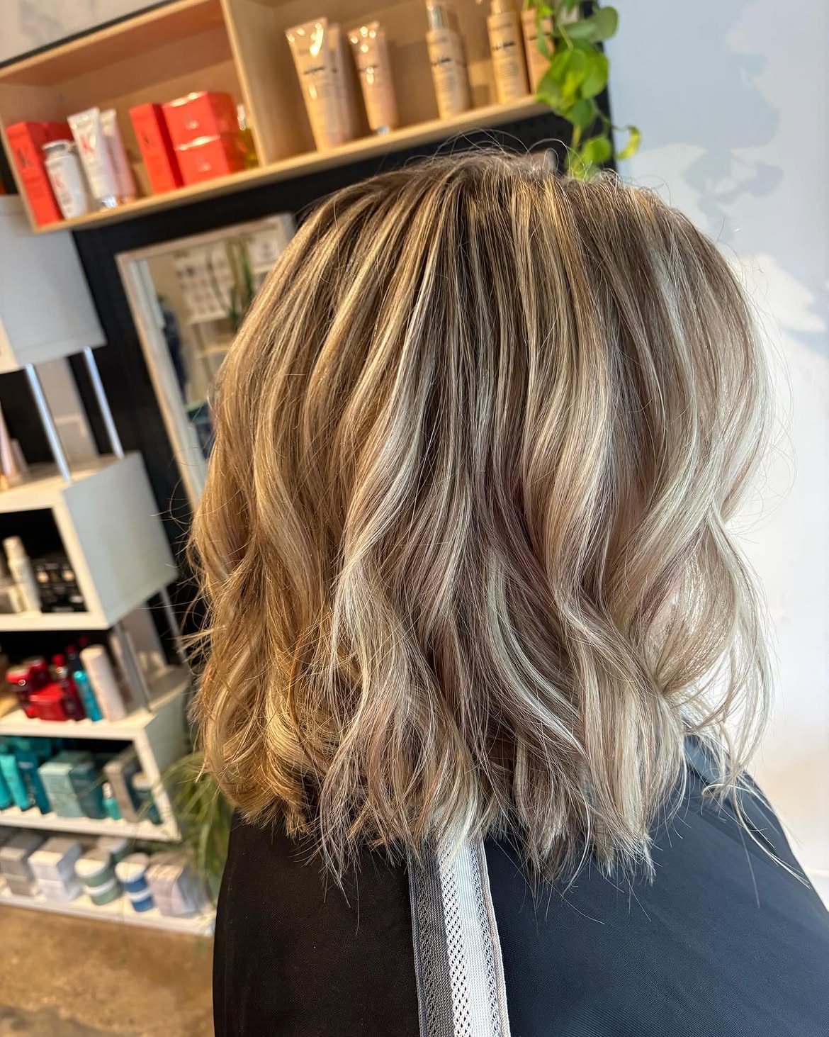 Champagne Blonde Balayage With Subtle Rose Tones