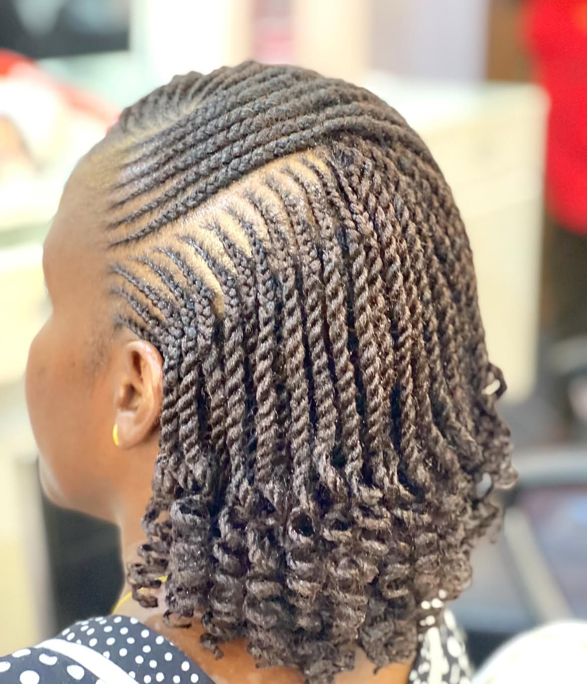 Chic Cornrows Into Curly Two Strand Twists