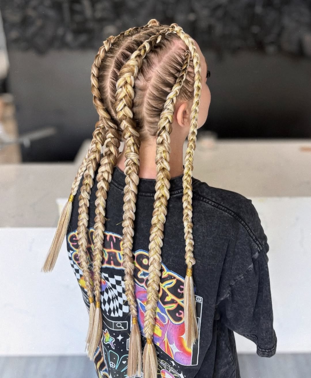 Chic Golden Blonde Feed-In Cornrows For Winter