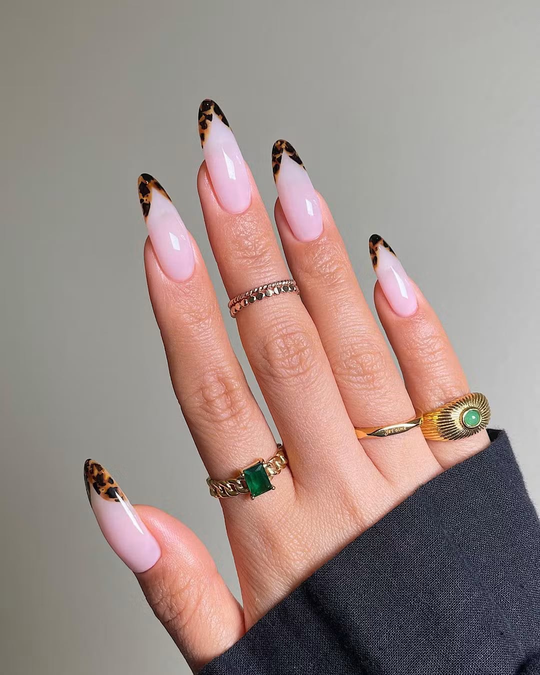 Leopard Print French Tip Long Stiletto Nails Leopard Print French Tip Long Stiletto Nails — Chic Nails