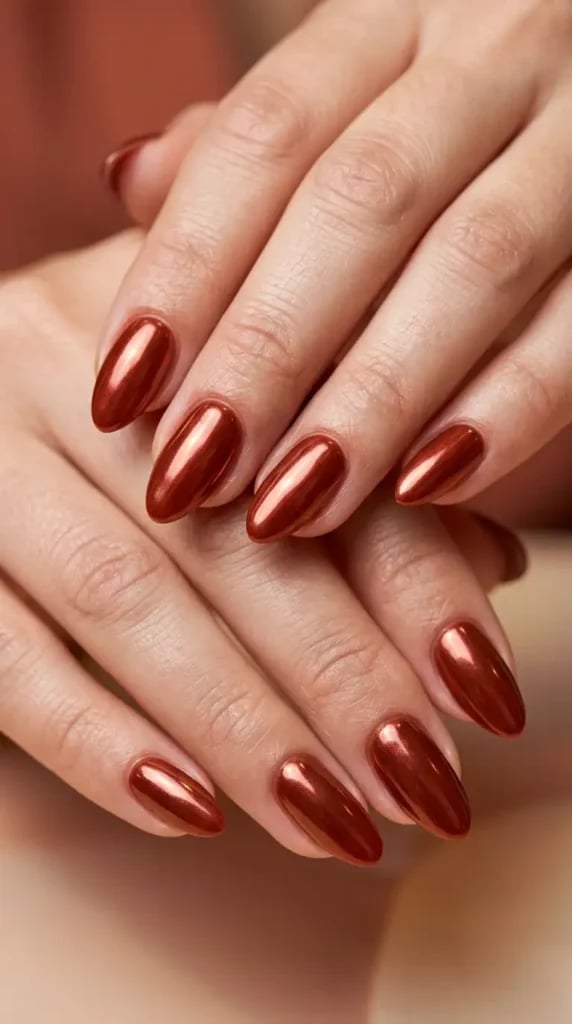 Dark Brown Bronze Chrome Nails Dark Brown Bronze Chrome Nails — Chrome Nails Colors