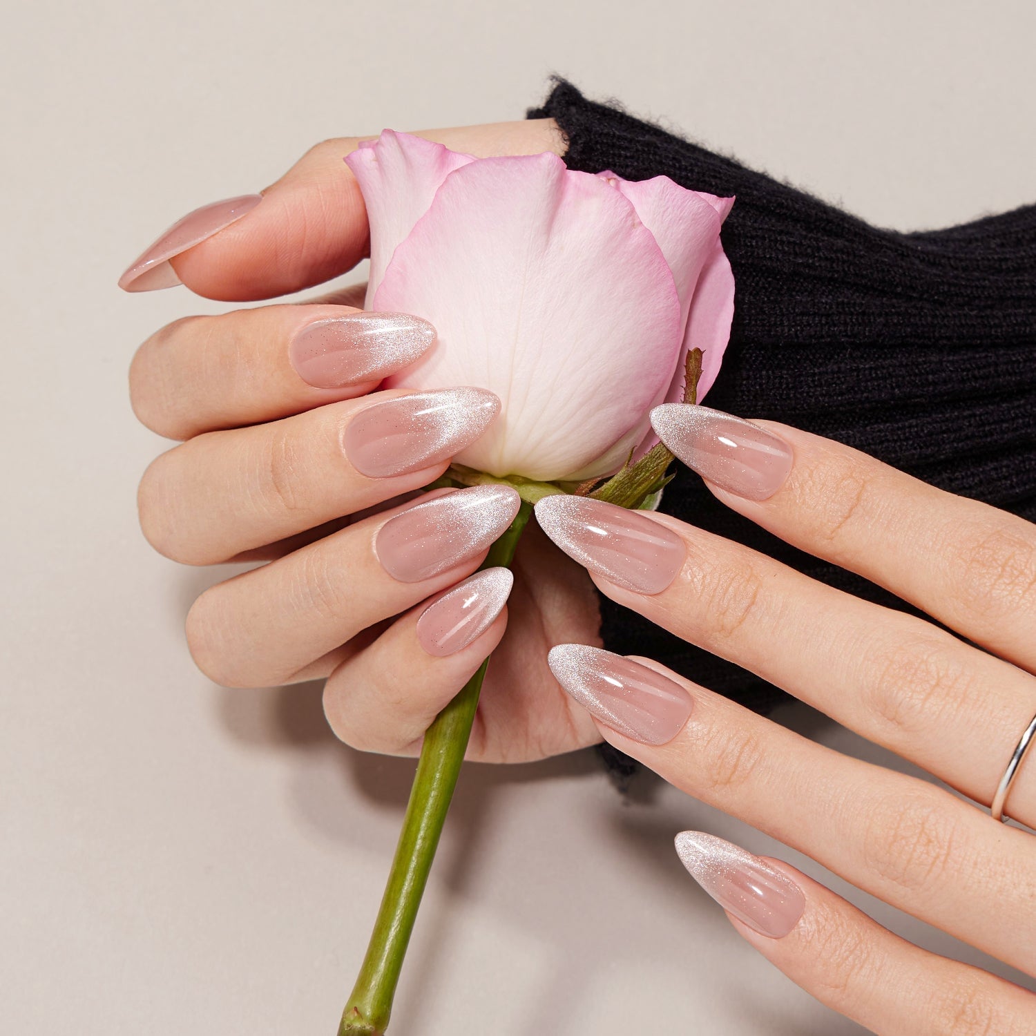 Sheer Nude Medium Almond French Sheer Nude Medium Almond French — Clean Girl Nails