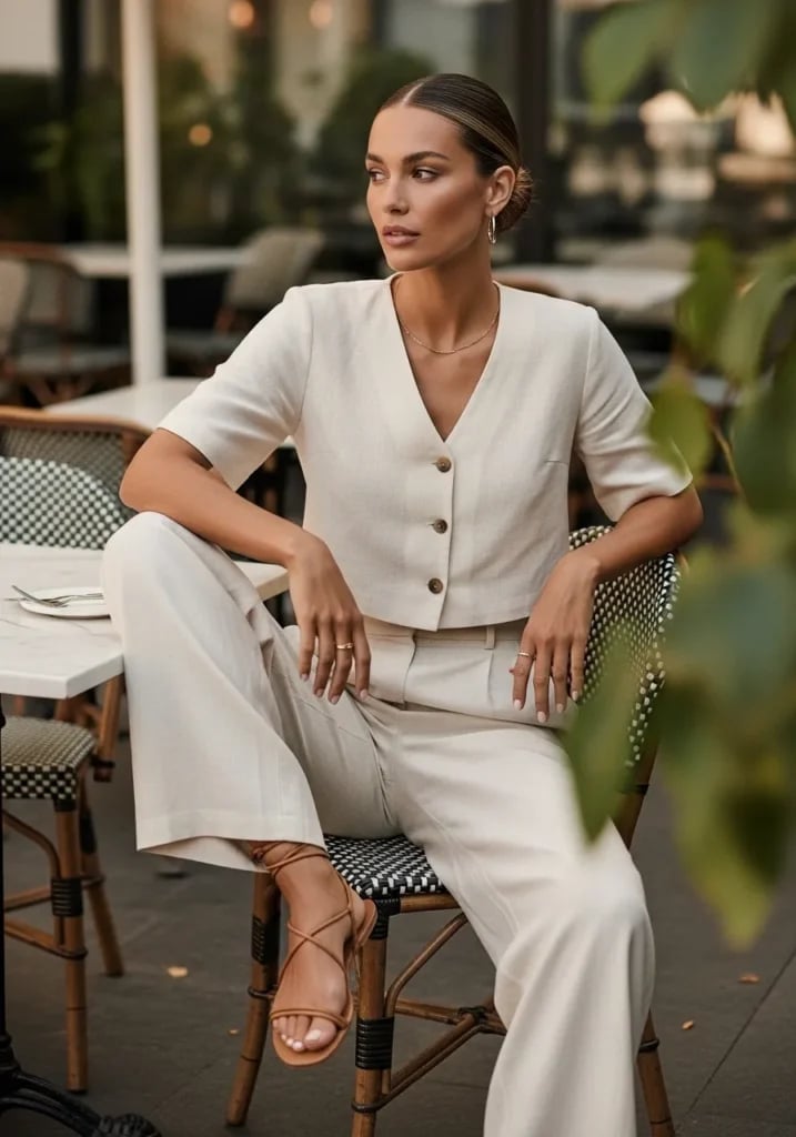 Ivory Linen Set for Smart Casual Style Ivory Linen Set for Smart Casual Style — Clean Girl Outfits
