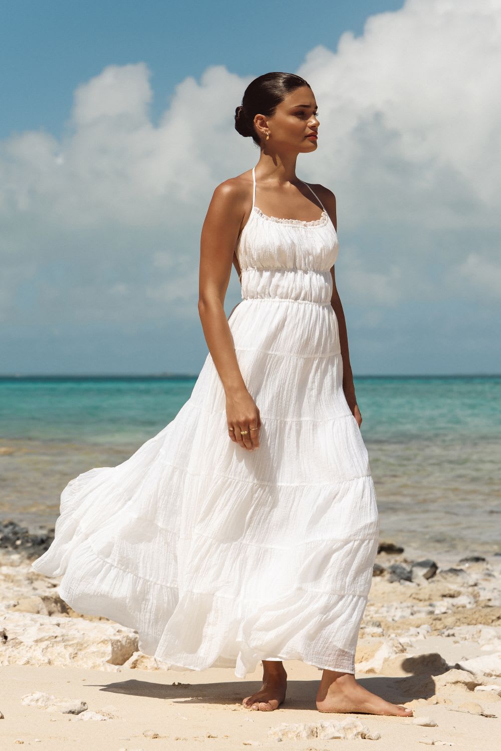 Tiered Maxi Dress for Resort Wear Coastal Outfits