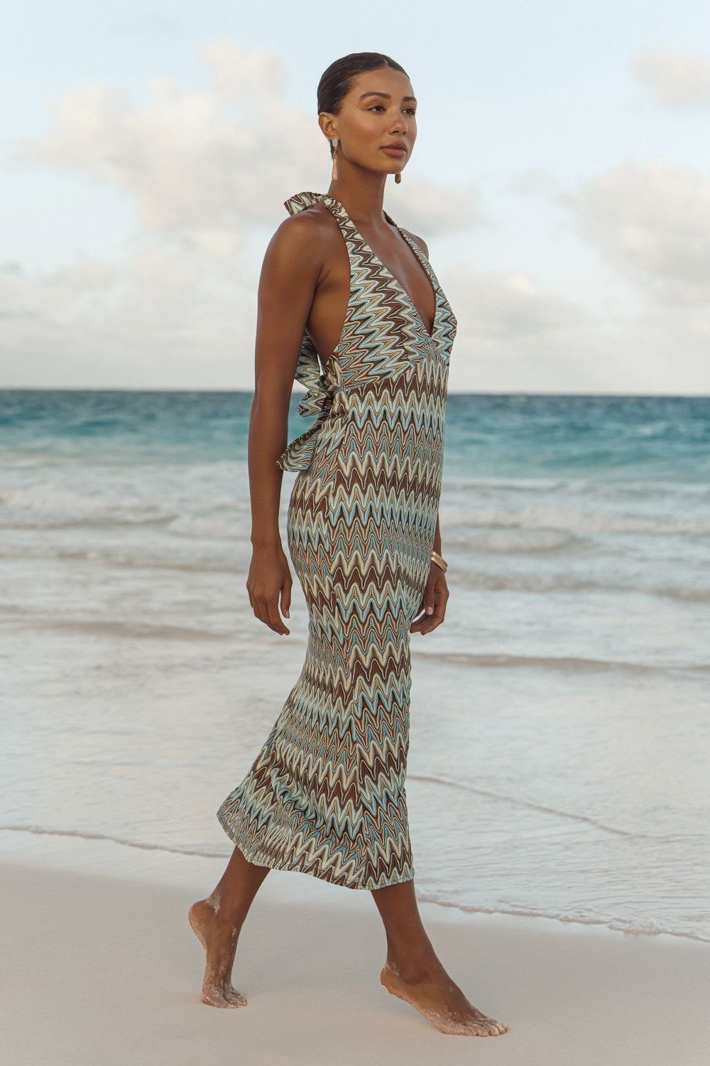 Chevron Knit Dress for Beach Vacation Vibe Chevron Knit Dress for Beach Vacation Vibe — Coastal Outfits
