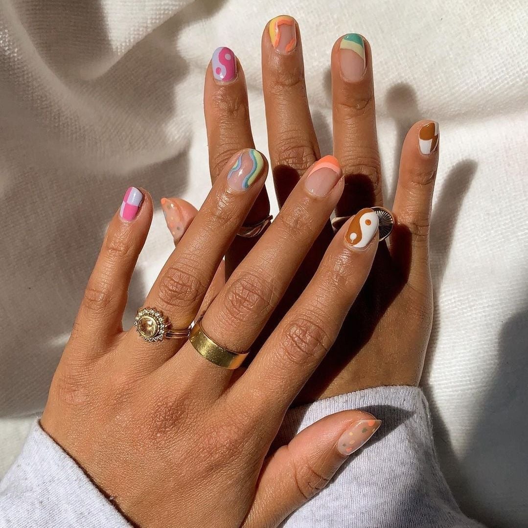 Mixed Colorful Art Nails Mixed Colorful Art Nails — Colorful Nails