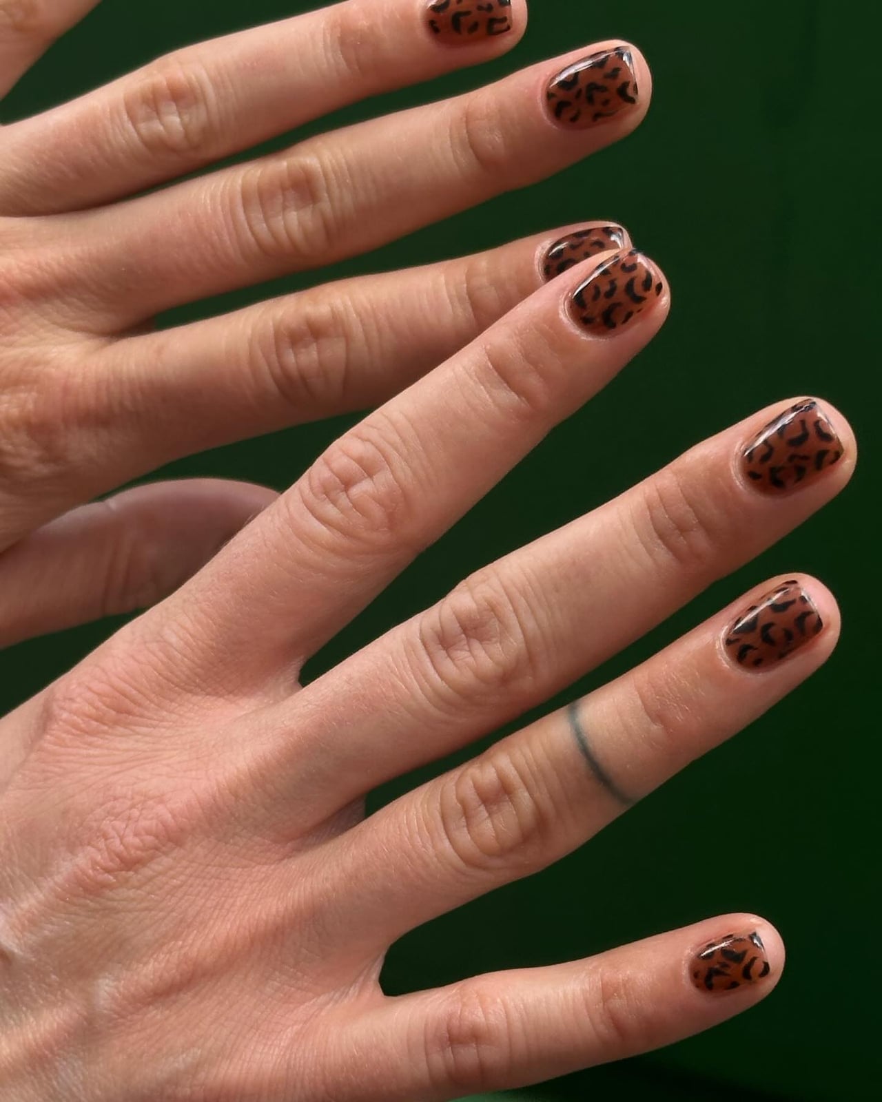 Short Square Leopard Print Nails Short Square Leopard Print Nails — Concert Nails