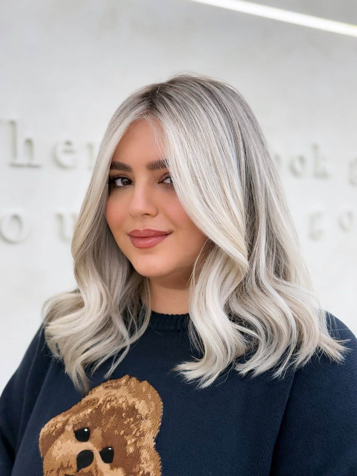 Cool Ash Blonde Waves With Face Framing