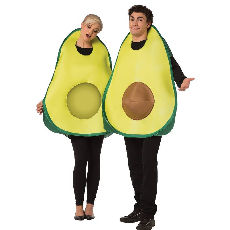 Novelty Avocado Costume Couple, Black Dress Shoes Novelty Avocado Costume Couple, Black Dress Shoes — Couple Outfit