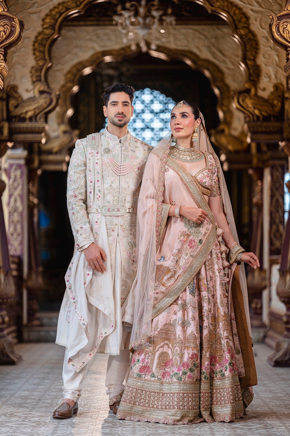 Opulent Wedding Ensembles for Couples Opulent Wedding Ensembles for Couples — Couple Outfit