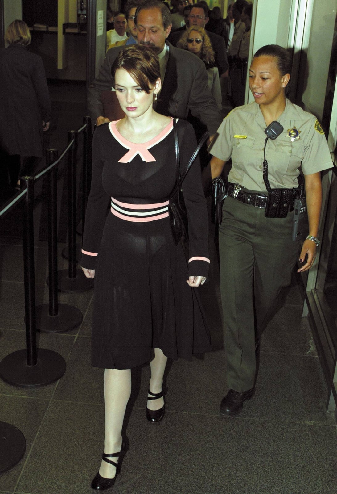 Black dress with pink and white trim Black dress with pink and white trim — Court Outfits