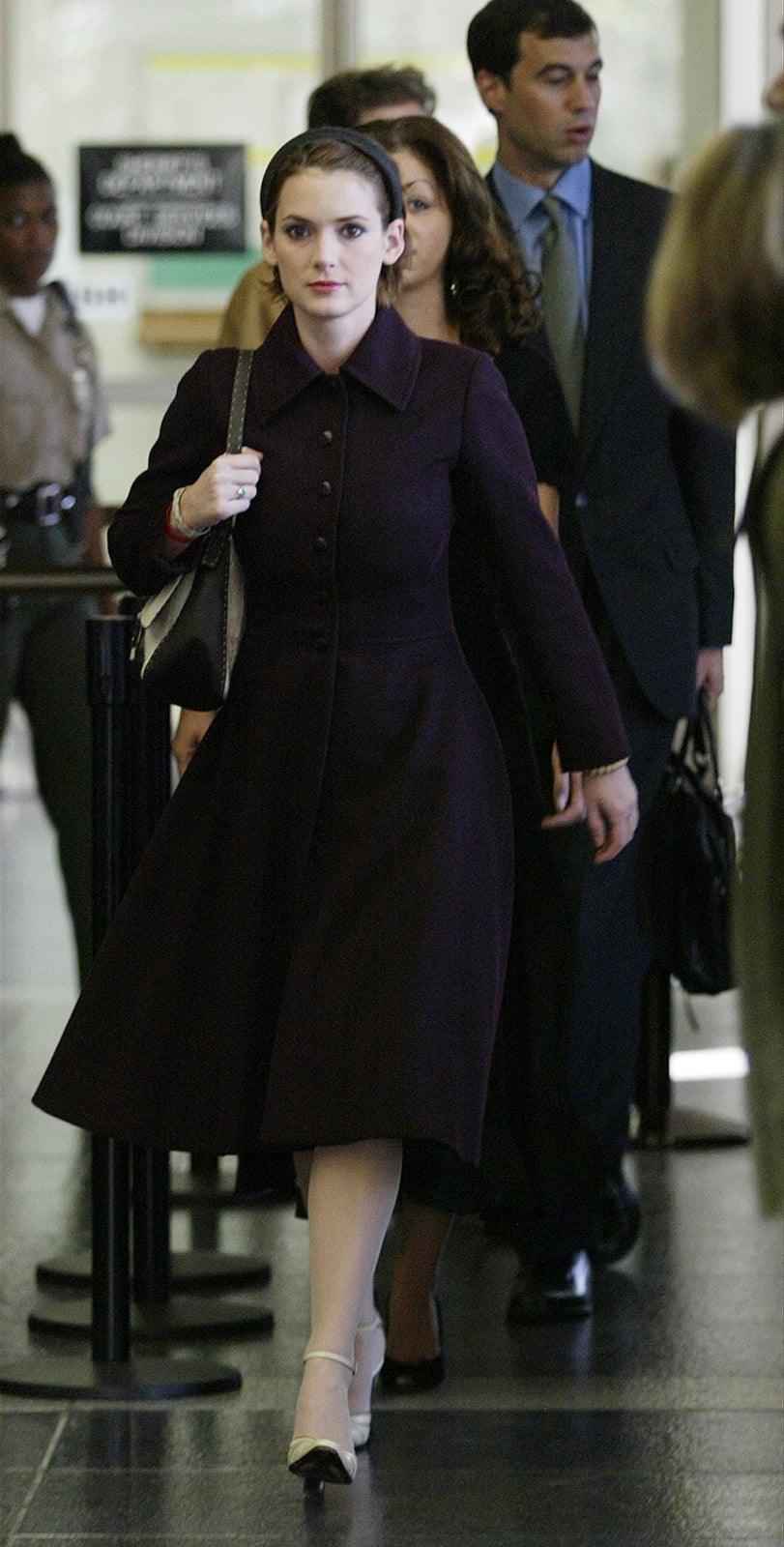 Dark plum fit-and-flare wool coat Dark plum fit-and-flare wool coat — Court Outfits