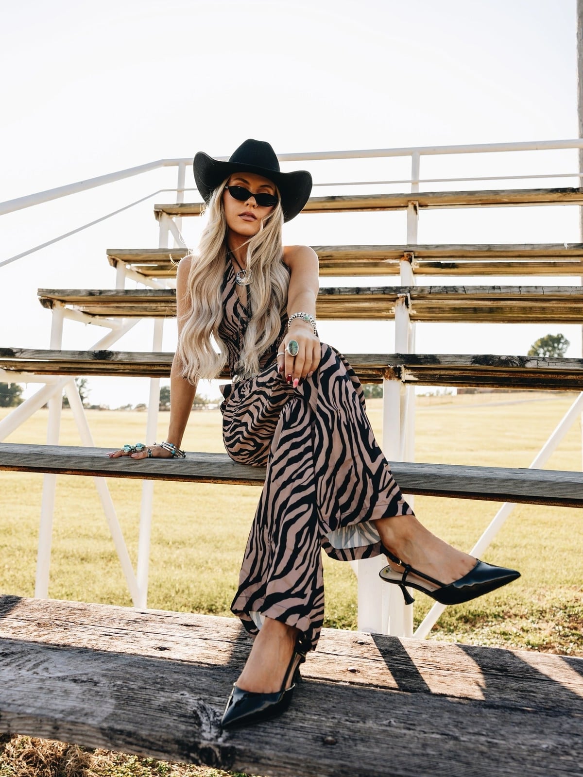 Zebra Print Jumpsuit Evening Concert Zebra Print Jumpsuit Evening Concert — Cowgirl Outfits