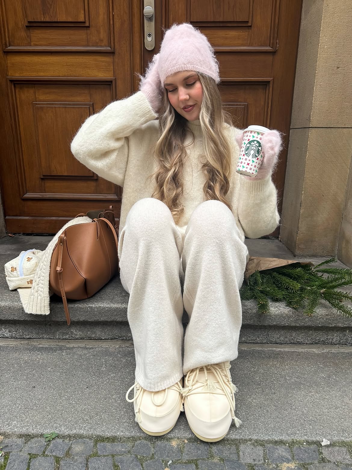 Cozy Cream Knit Lounge Set Winter Vibe