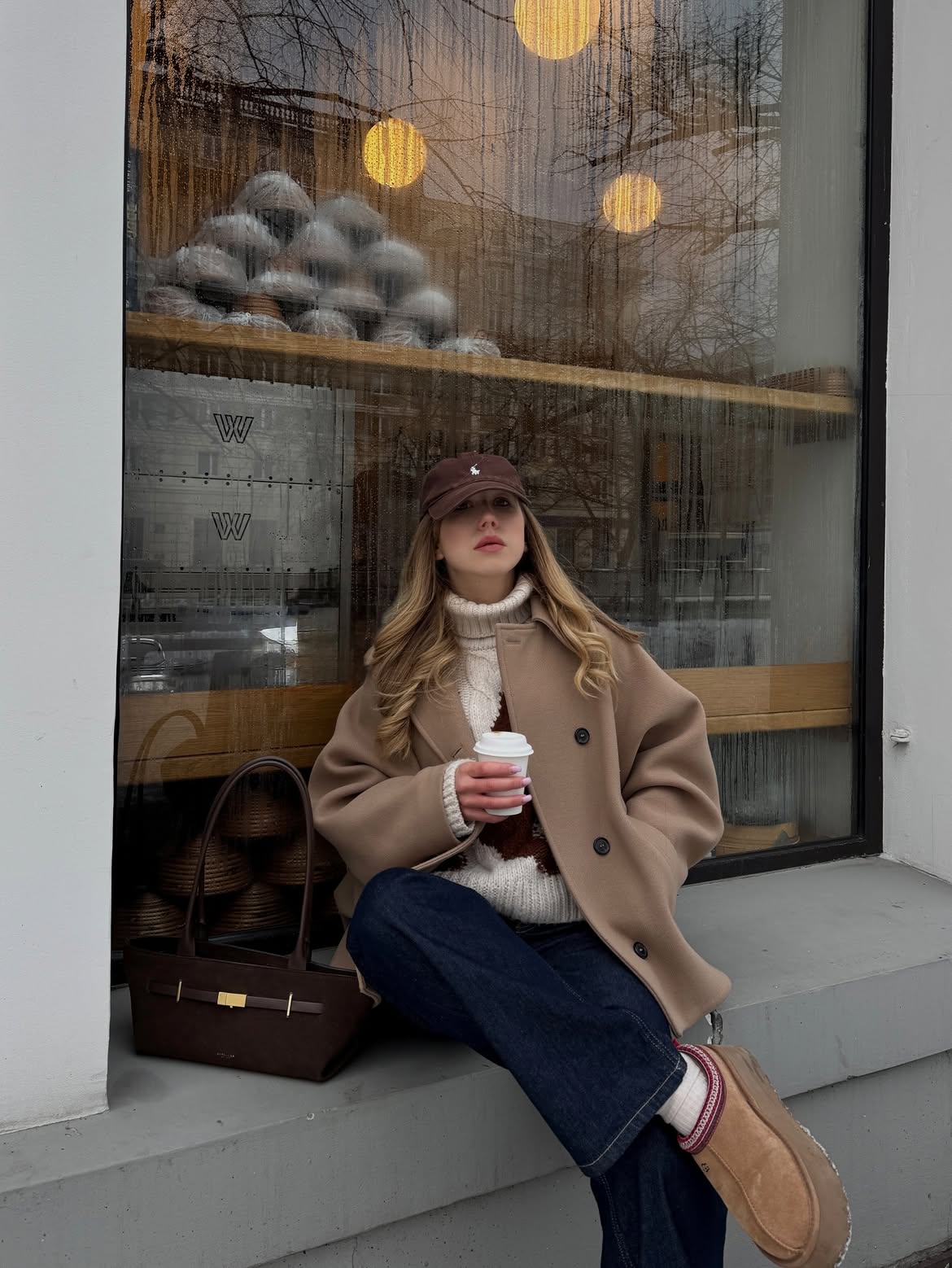 Cozy Neutral Winter Layers With Denim