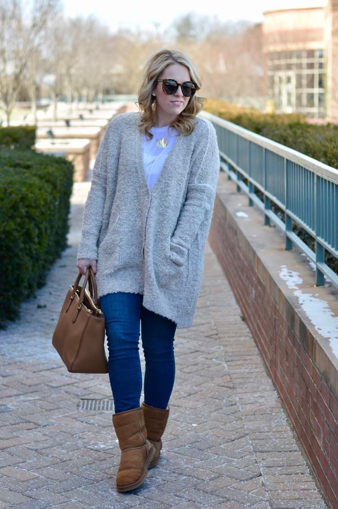 Longline Knit Cardigan with Skinny Jeans Longline Knit Cardigan with Skinny Jeans — Cozy Outfits