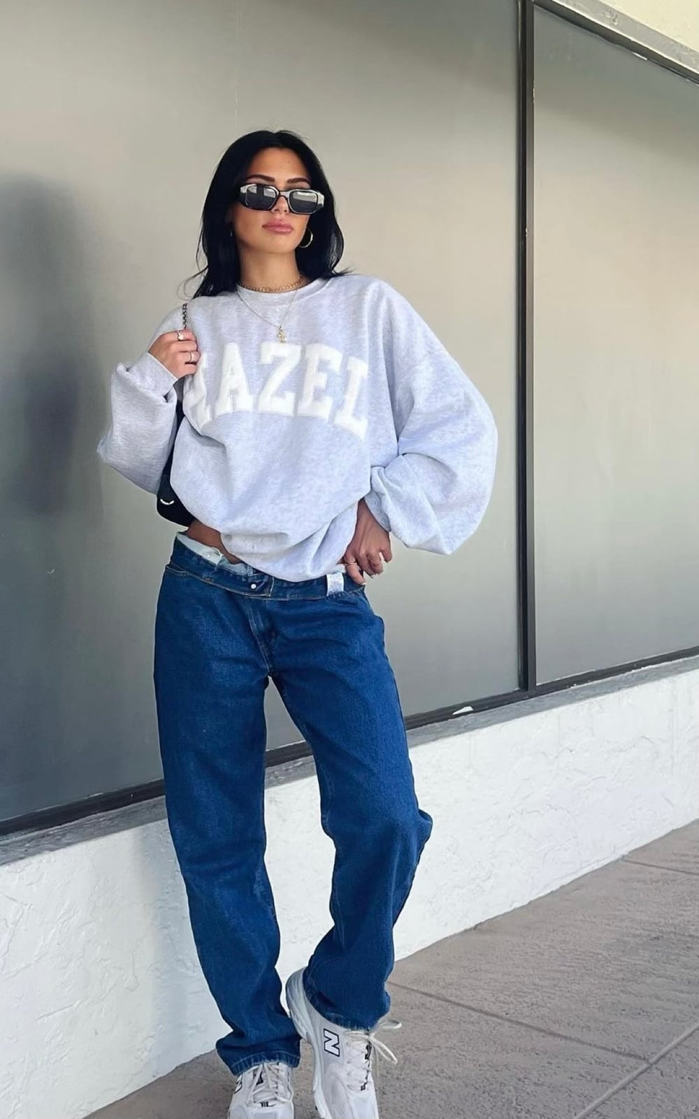 Rust Crewneck Sweater with Flared Jeans Rust Crewneck Sweater with Flared Jeans — Crewneck Outfits