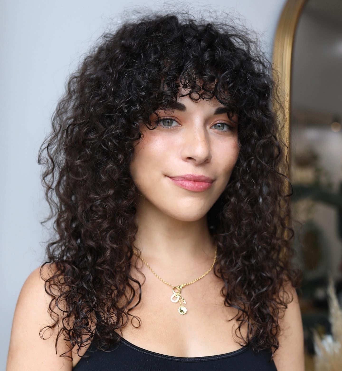 Mid-Back Curly Hair With Medium Density Mid-Back Curly Hair With Medium Density