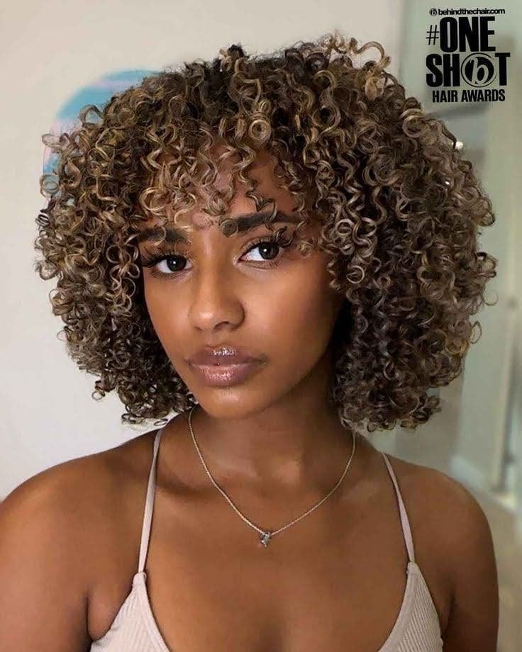Chin Length Bob With Defined Curls Chin Length Bob With Defined Curls — Curly Hair Cuts