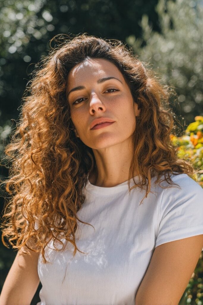 Mid-Length Layers With Natural Curls Mid-Length Layers With Natural Curls — Curly Hair Cuts