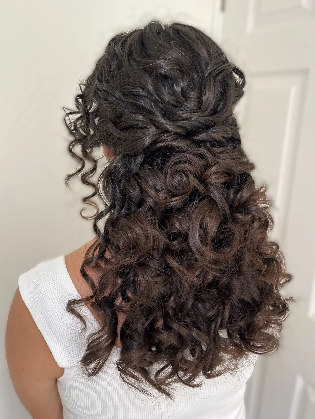 Mid-Back Updo With Cascading Curls Mid-Back Updo With Cascading Curls — Curly Hair Hairstyles