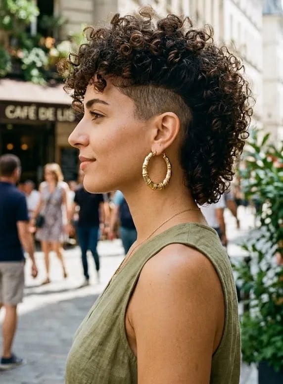 Short Mohawk With Undercut Short Mohawk With Undercut — Curly Hair Hairstyles