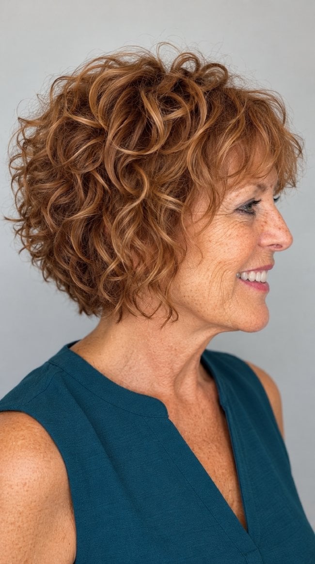 Dark Brown Bob With Honey Highlights And Bangs Dark Brown Bob With Honey Highlights And Bangs — Curly Hair Natural