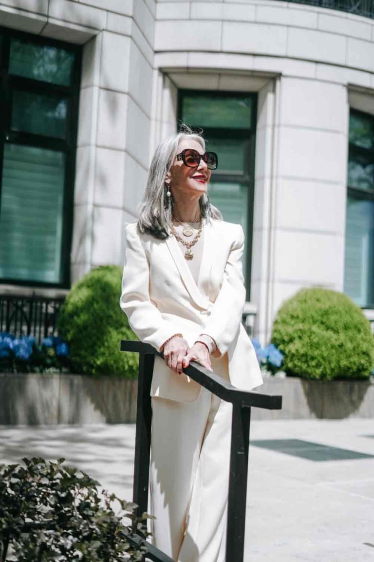 Monochromatic Cream Tailored Suit Monochromatic Cream Tailored Suit — Cute Church Outfit
