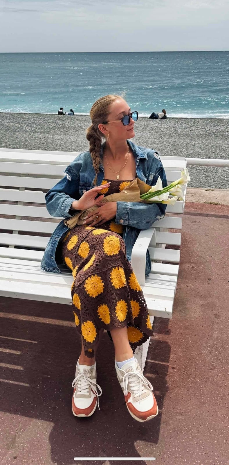 Crochet Dress and Denim Jacket Combination Crochet Dress and Denim Jacket Combination — Cute Outfits