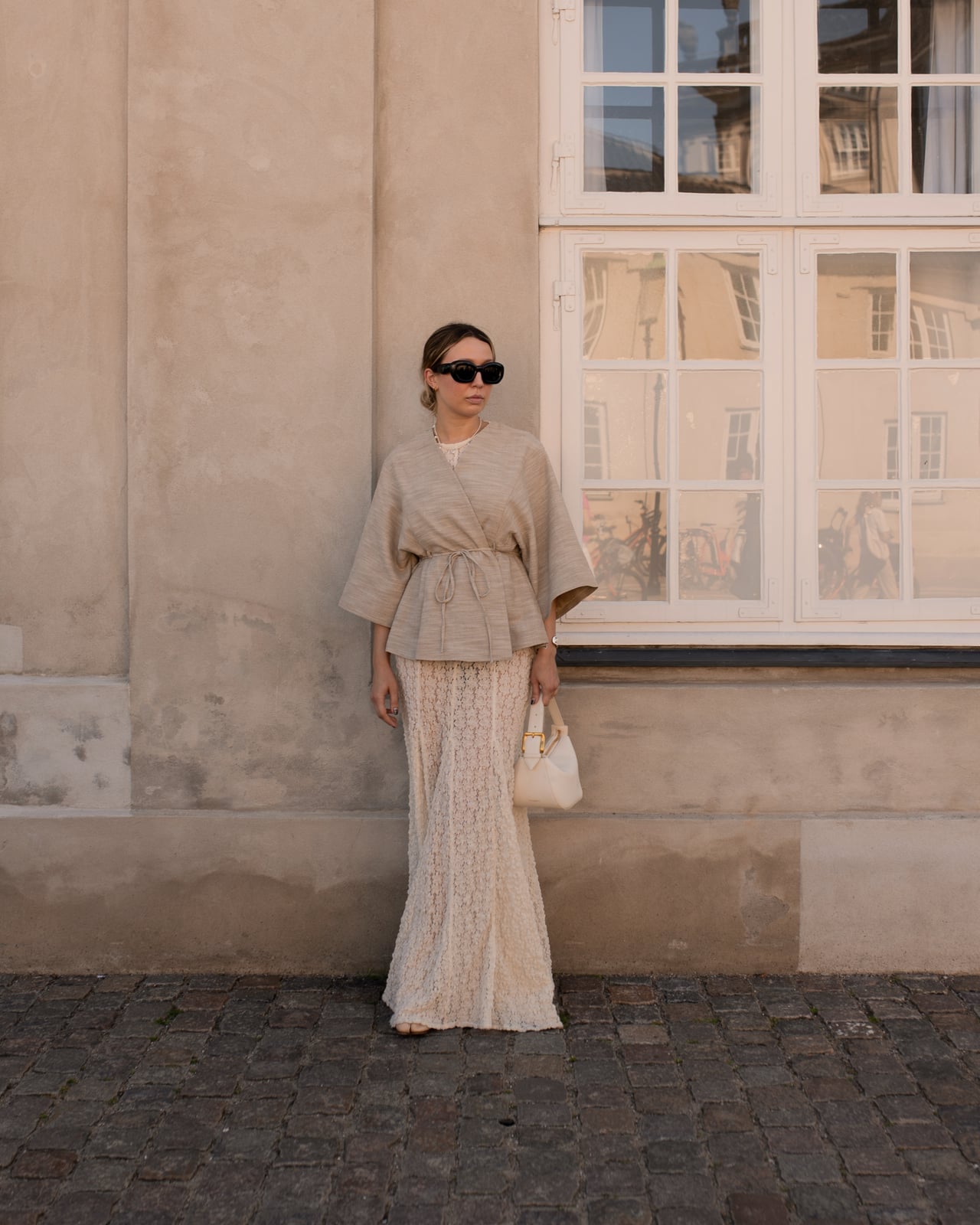 Cream Lace Maxi Skirt and Kimono Jacket Cream Lace Maxi Skirt and Kimono Jacket — Cute Outfits