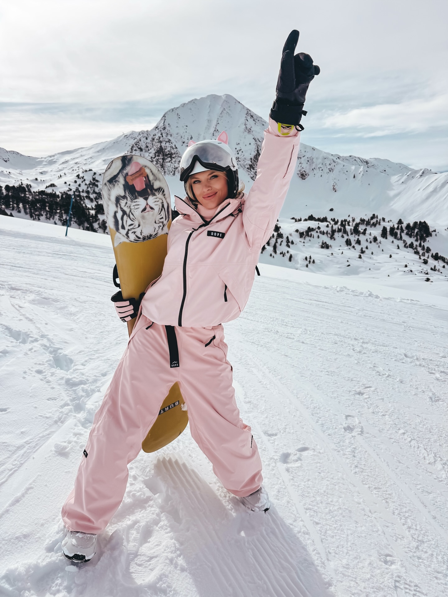 Cute Pink Snowsuit For A Fun Day On The Slopes
