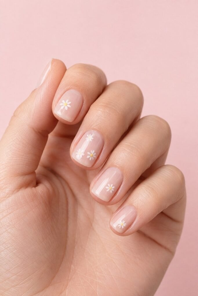 Burgundy and Cream Floral Short Square Nails Burgundy and Cream Floral Short Square Nails — Cute Square Nails