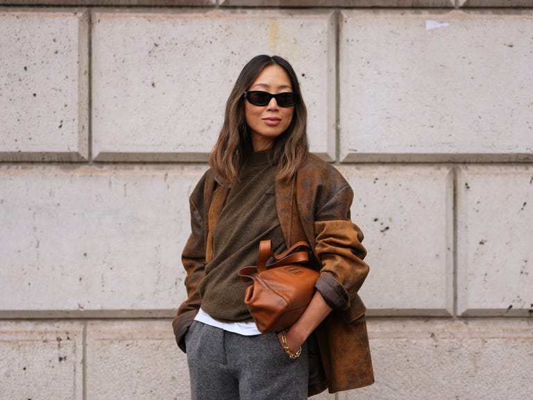 Olive Sweater and Textured Jacket with Gray Trousers Olive Sweater and Textured Jacket with Gray Trousers — Cute Style