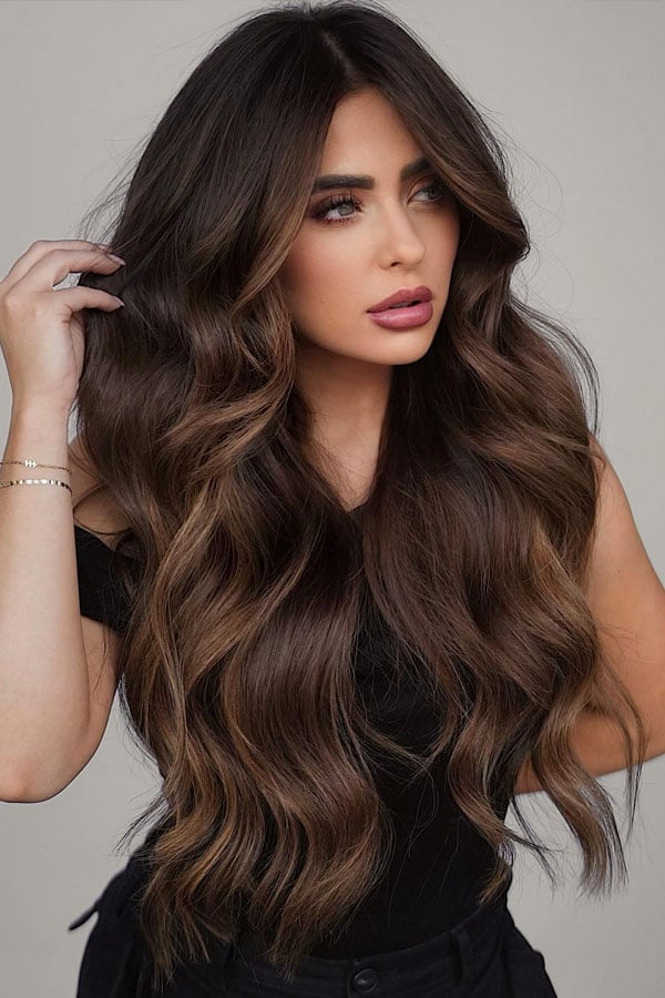 Deep Chocolate Brown With Warmer Undertones Deep Chocolate Brown With Warmer Undertones — Dark Brown Hair