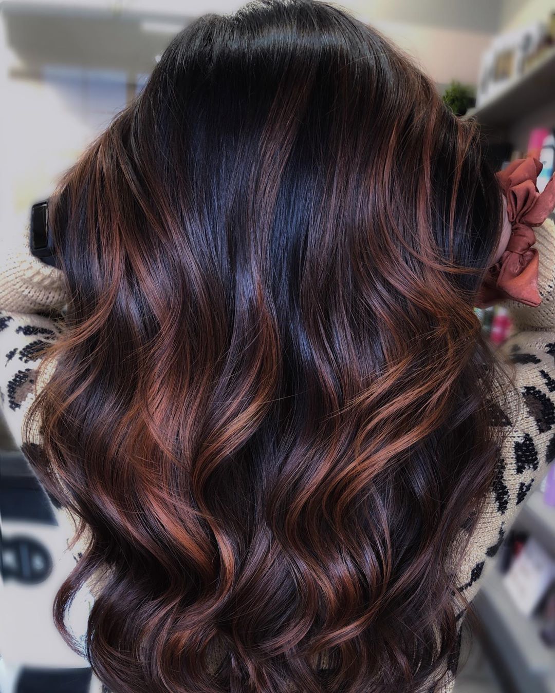 Dark Brown With Copper and Auburn Highlights Dark Brown With Copper and Auburn Highlights — Dark Brown Hair