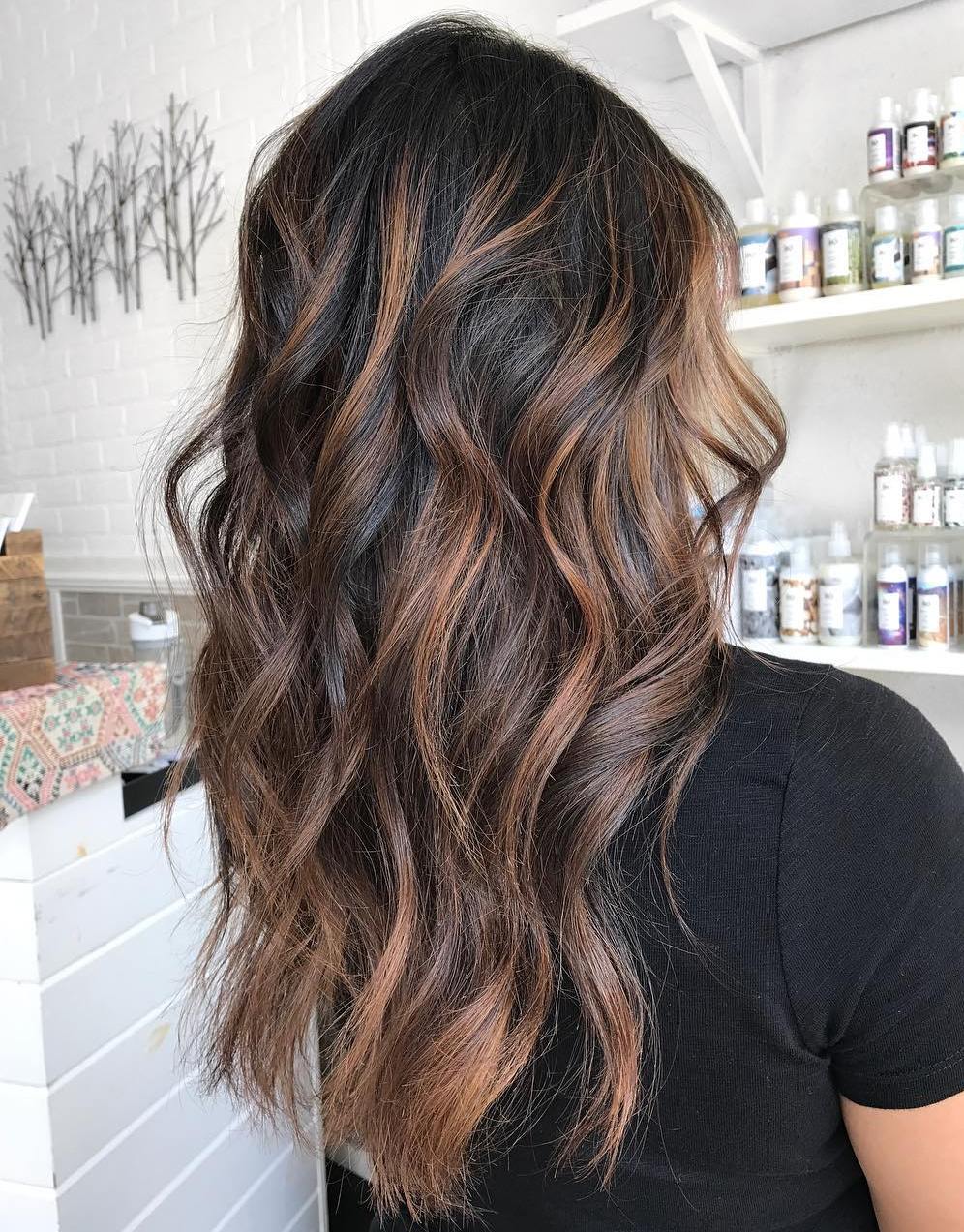 Long Layers With Dimensional Highlights Long Layers With Dimensional Highlights — Dark Highlights