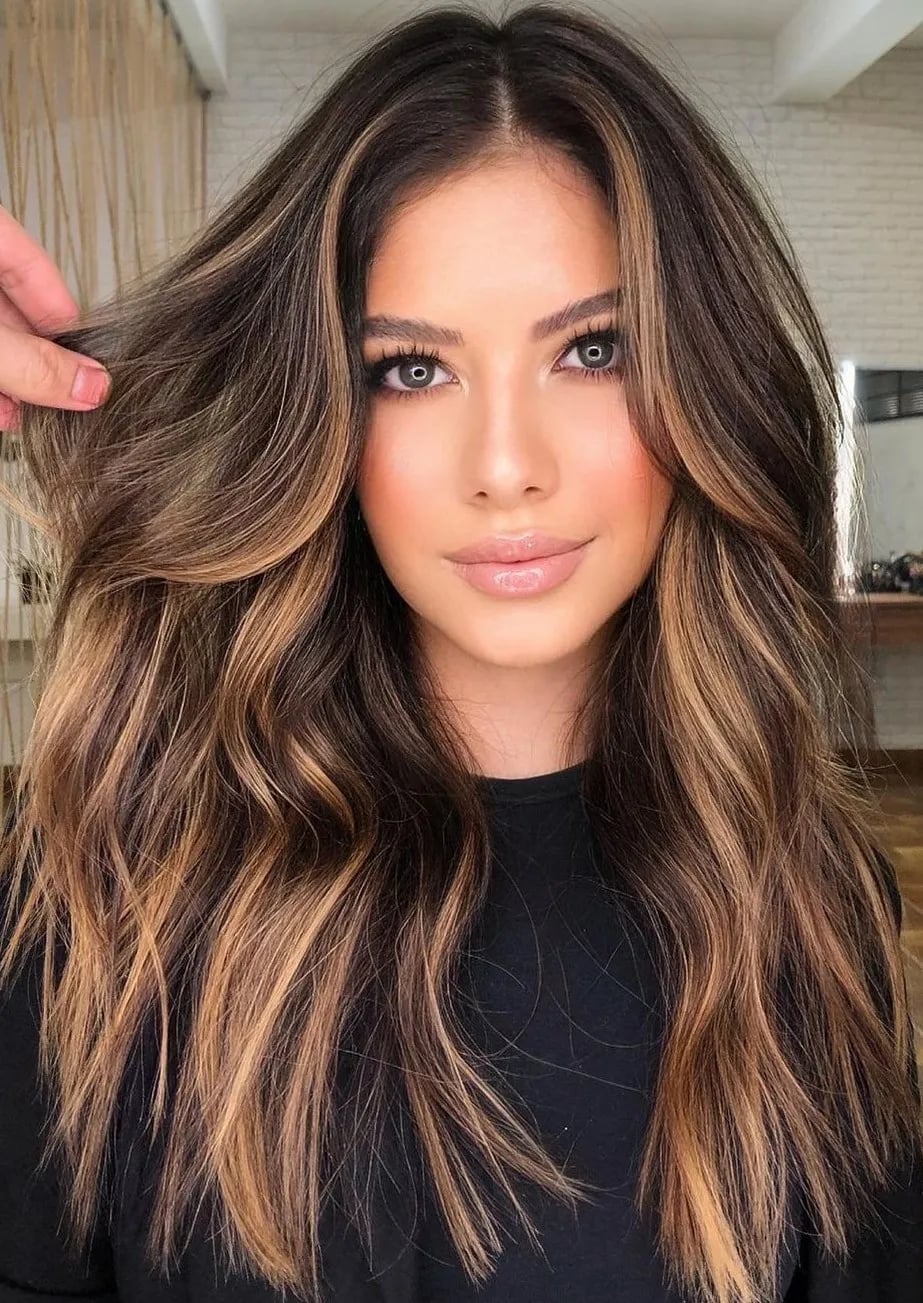 Black Hair With Subtle Highlights Black Hair With Subtle Highlights — Dark Highlights