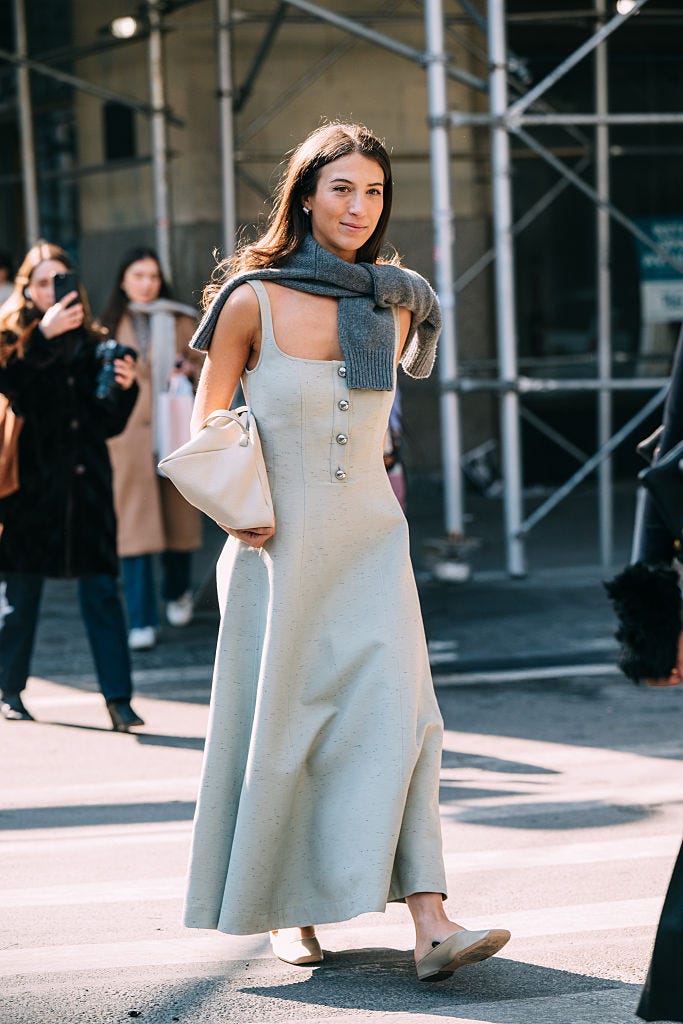 Pale Blue Button-Front Dress with Gray Scarf Pale Blue Button-Front Dress with Gray Scarf — Date Night Outfits
