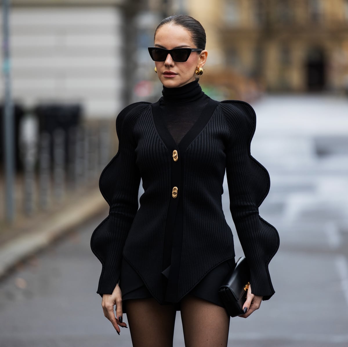 Structured Cardigan with Sculptural Sleeves Structured Cardigan with Sculptural Sleeves — Date Outfit