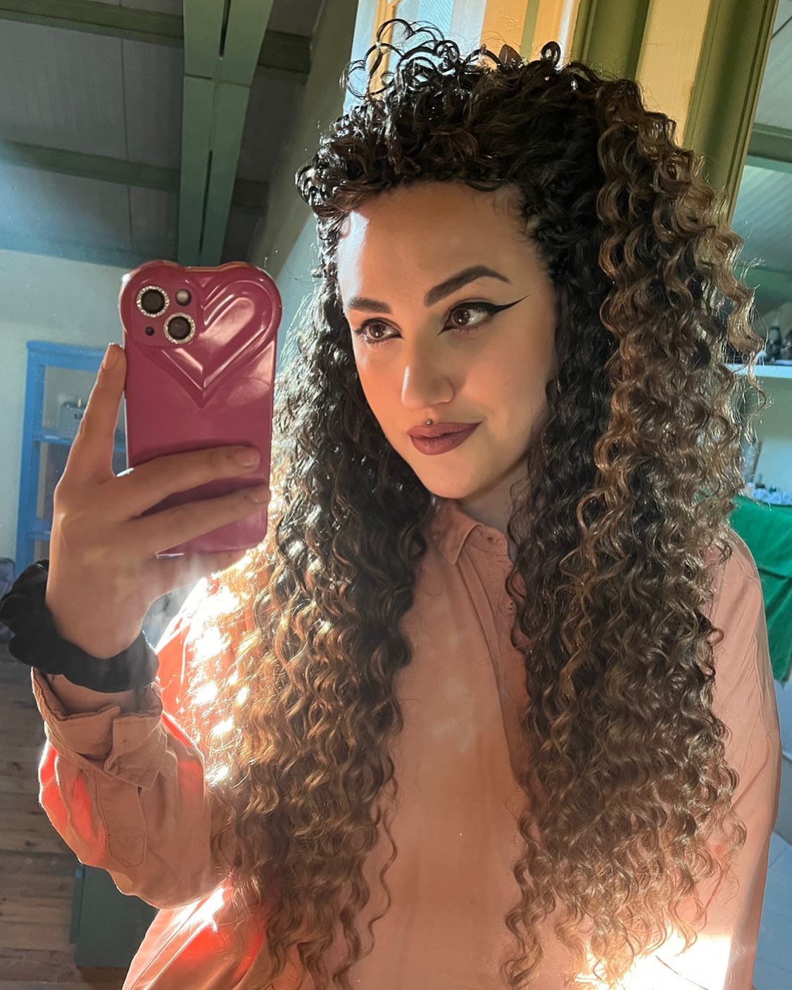 Defined Spiral Curls With Subtle Braids