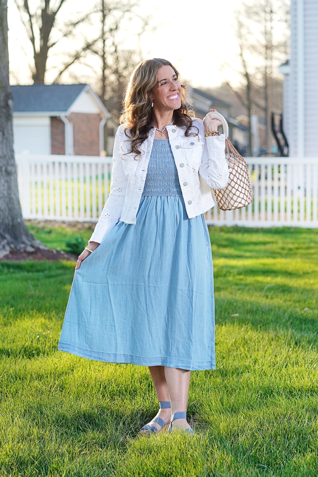 Styling Light Blue Denim For Spring Styling Light Blue Denim For Spring — Denim Dress Outfits