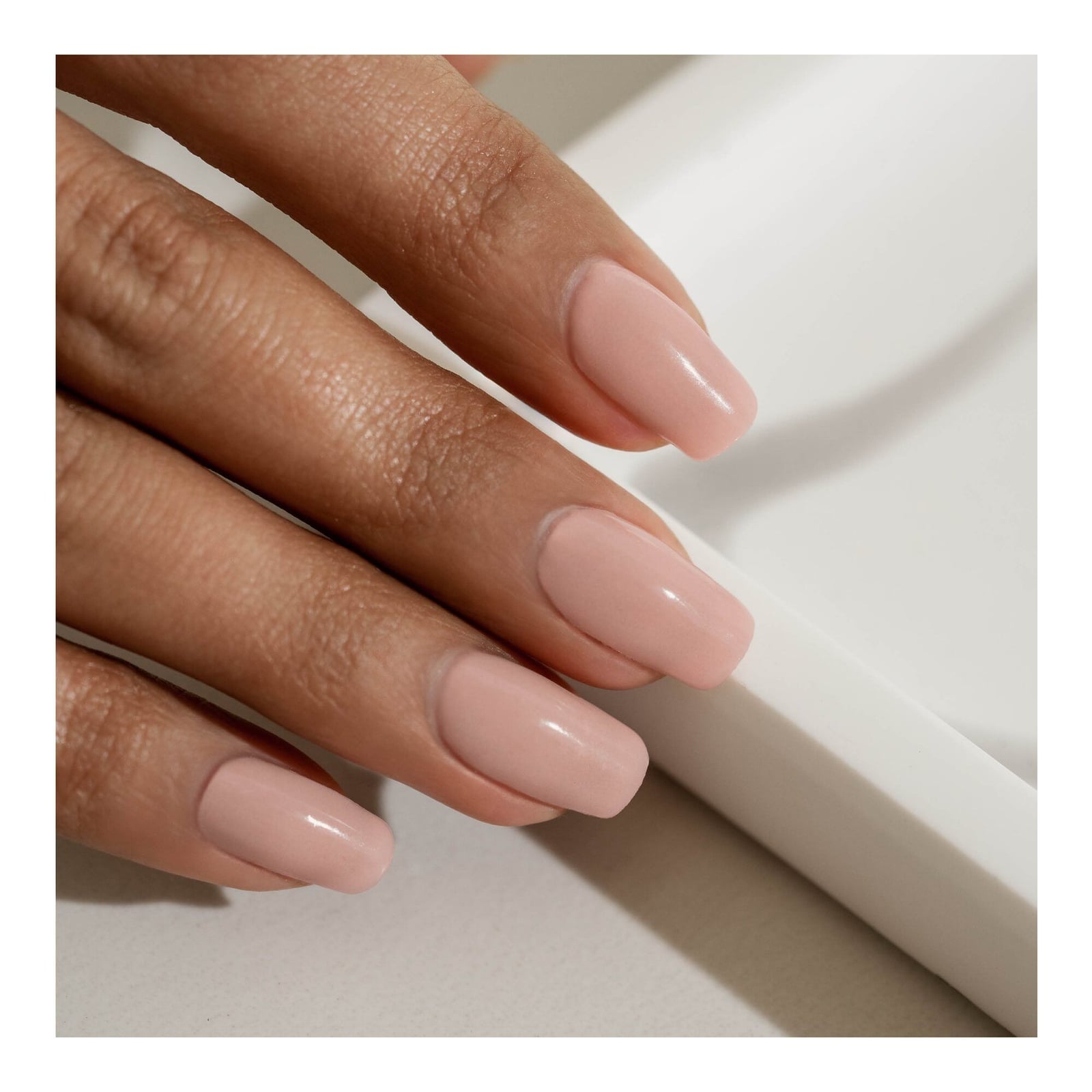 Medium Soft Square Milky Pink Glossy Dip Nails Medium Soft Square Milky Pink Glossy Dip Nails