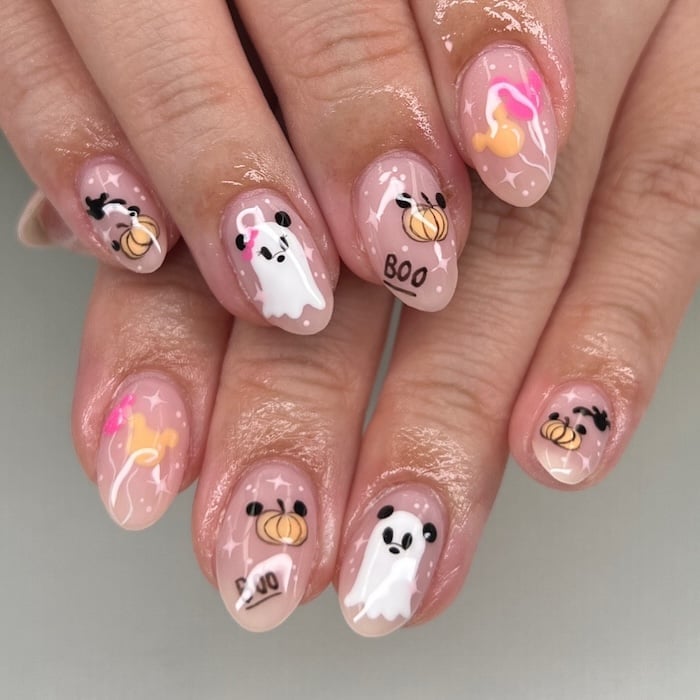 Halloween Disney Character Medium Oval Nails, овал Halloween Disney Character Medium Oval Nails, овал — Disney Nails