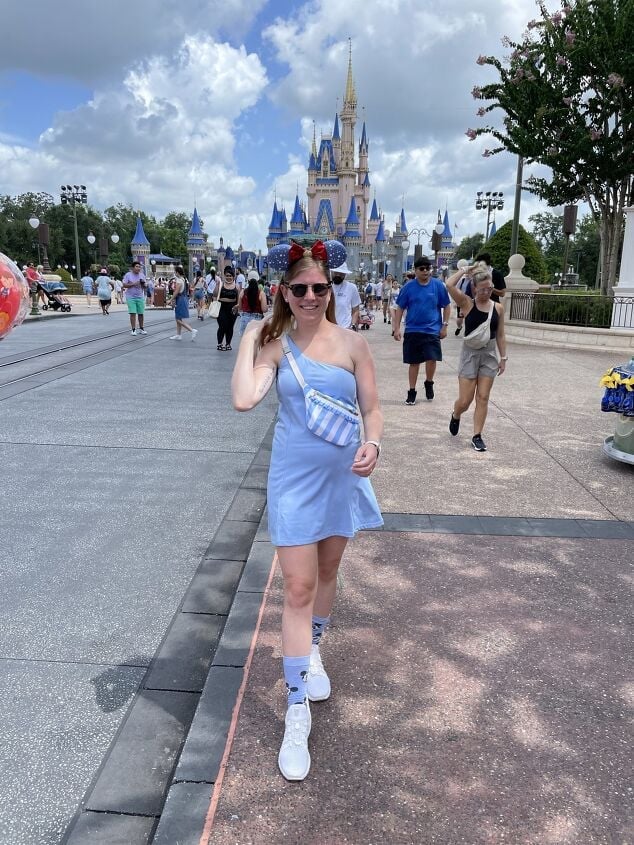 Light Blue Sleeveless Mini Dress With Polka Dot Headband Light Blue Sleeveless Mini Dress With Polka Dot Headband — Disney Outfits