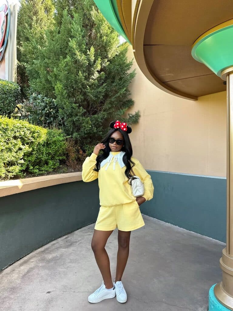 Yellow Terry Cloth Sweatshirt Shorts Set Yellow Terry Cloth Sweatshirt Shorts Set — Disney Outfits